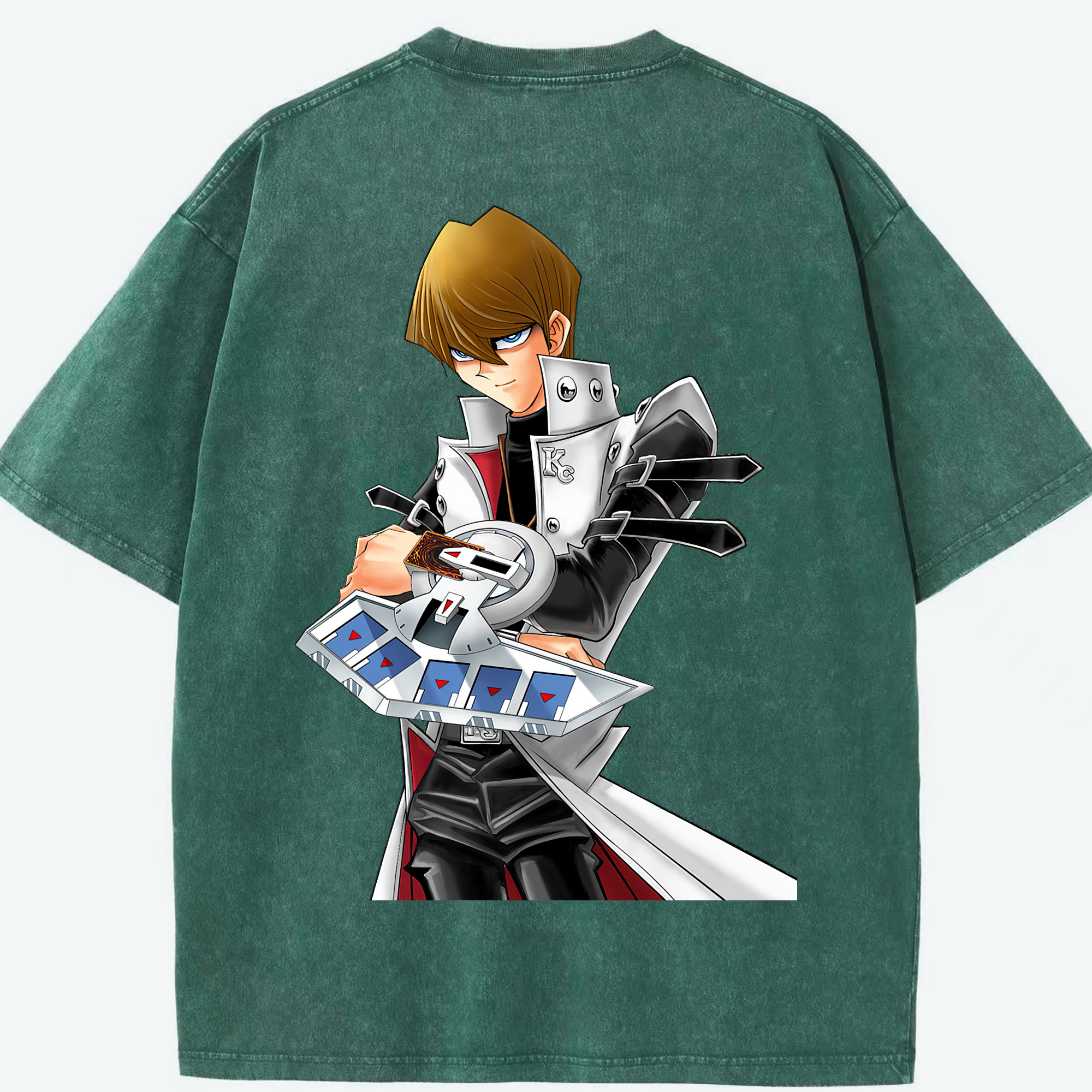 （画像用） 遊☆戯☆王 Yu-Gi-Oh! 綿100% ヴィンテージ風 半袖Tシャツ（背面プリント）